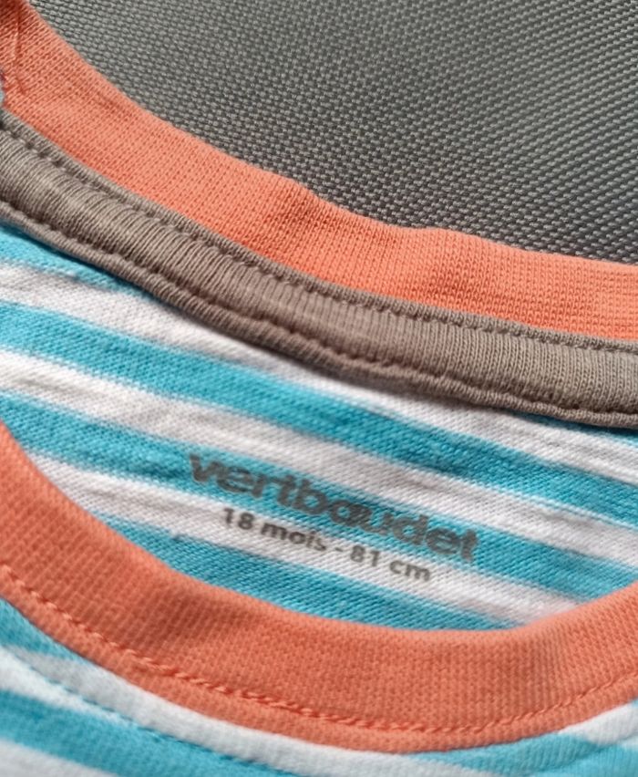 T-shirt rayé turquoise - photo numéro 4