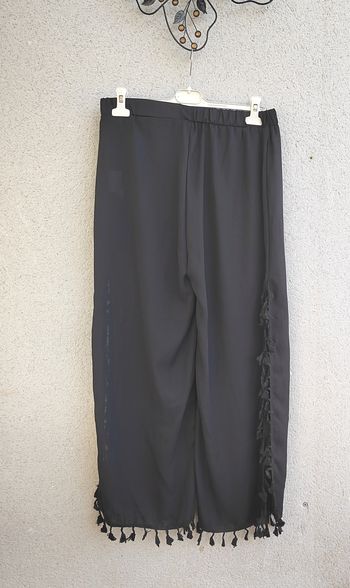 Pantalon de plage noir fendu à franges – Shein – Taille XL
