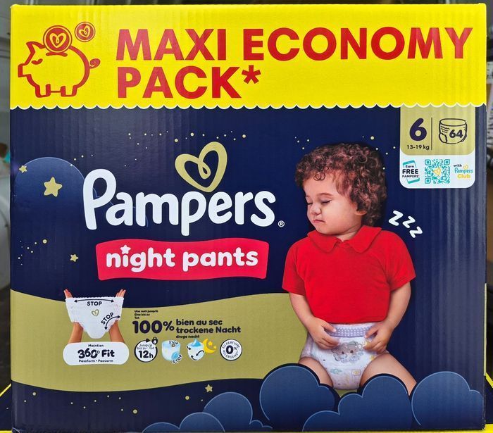 Couches pampers Night pants taille 6, 64 Couches.