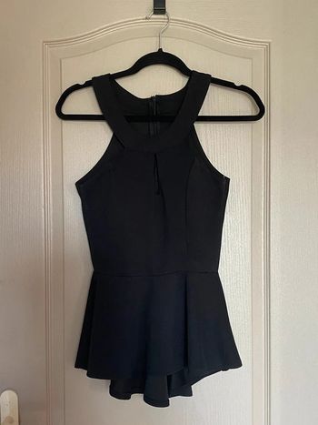 Top péplum noir taille S