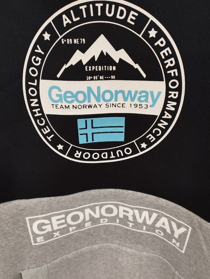 Sweatshirt à capuche neuf Geographical Norway taille 3 XL - photo numéro 3