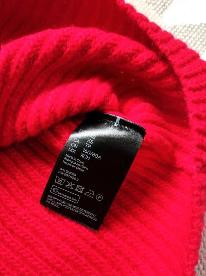 Pull hiver chaud - Laine - Rouge - H&M - XS - Neuf étiquette - photo numéro 9
