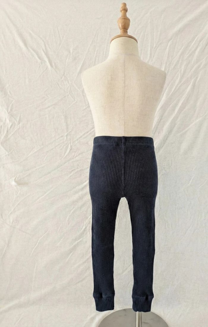 Legging côtelé bleu marine - LuluCastagnette - Taille 4 ans - photo numéro 2