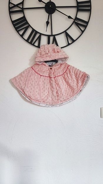 Manteau cape rose orchestra 6 mois