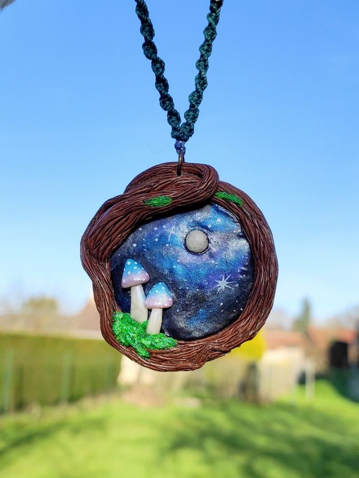 Collier champignon féerique fait main - photo numéro 5