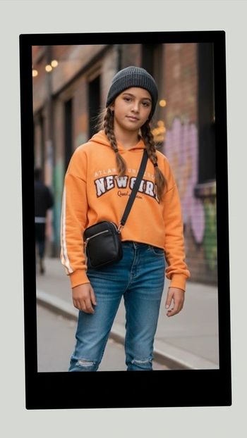 Sweat à capuche court T-10 ans