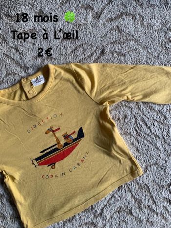 T-shirt 🍀 18 mois 🍀 Tape a l’œil