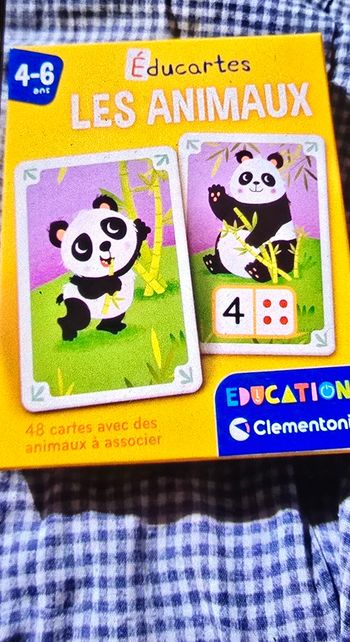 Jeux de carte educartable mes animaux 