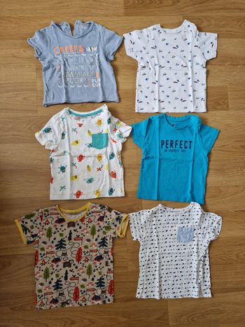 Lot 6 t shirts 18 mois
