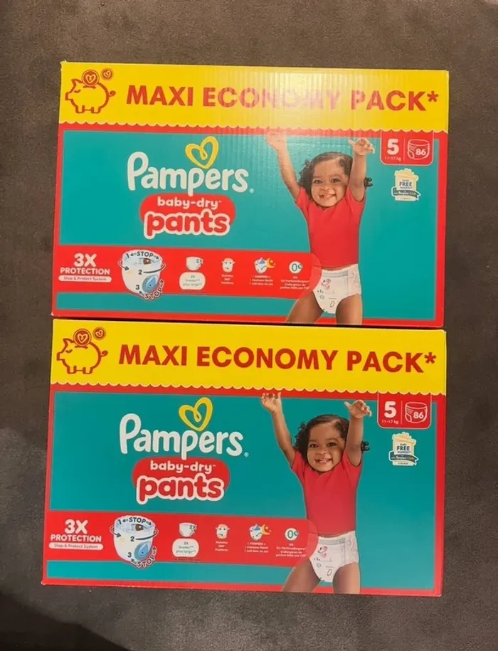 lot de 2 carton pampers pants taille 5