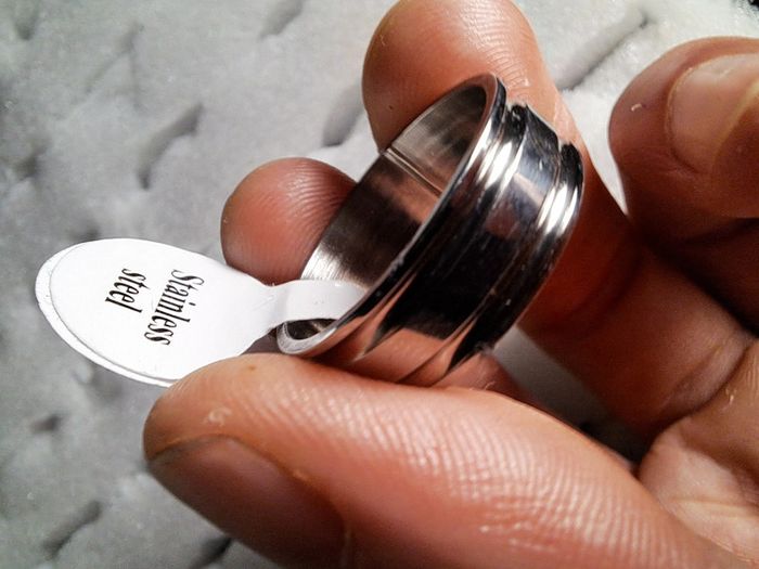 Bague acier inoxydable argentée