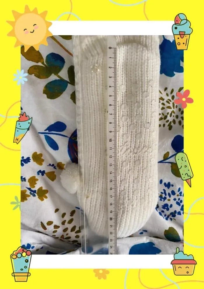 Chaussettes montantes blanches ours - photo numéro 5