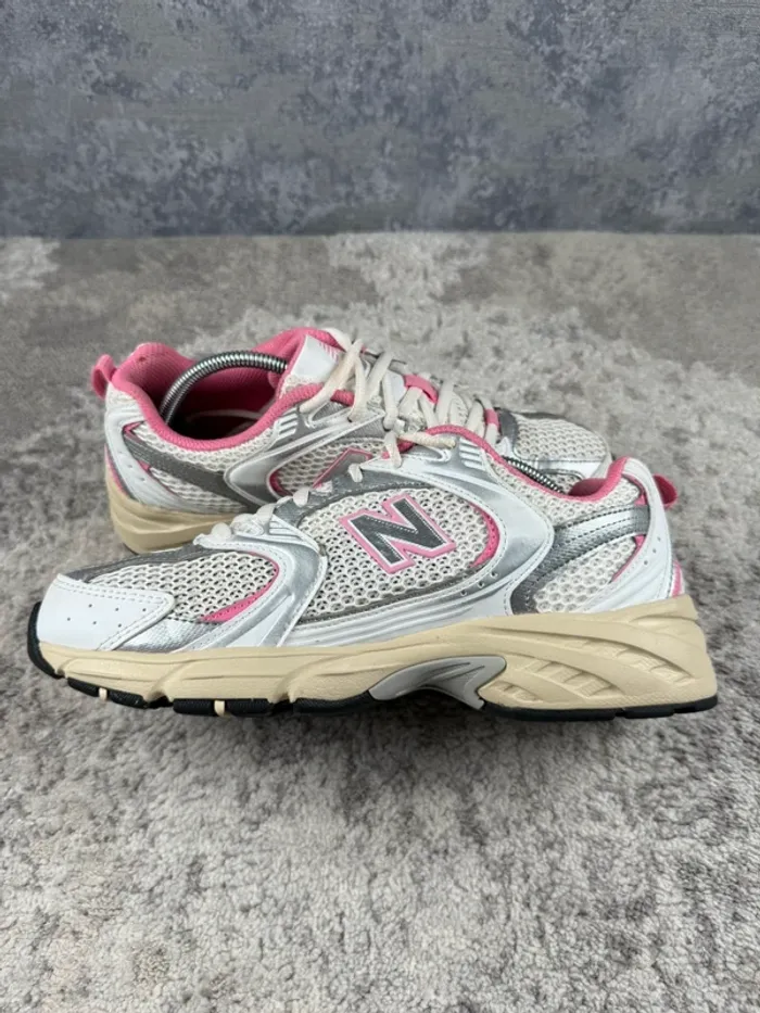 New Balance 530 Running Abzorb - Beige & White & Pink - photo numéro 7