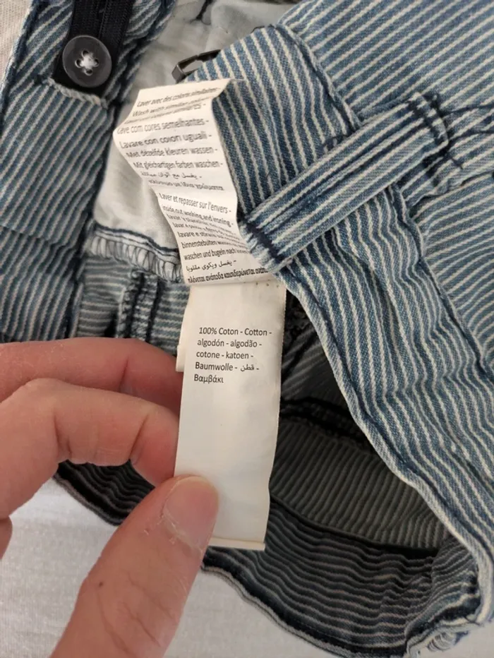 Short en jean rayé Orchestra - 2 ans (Taché / Idéal activités 🎨) - photo numéro 4