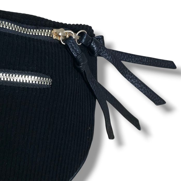 Grand sac banane en velours - Noir - photo numéro 8