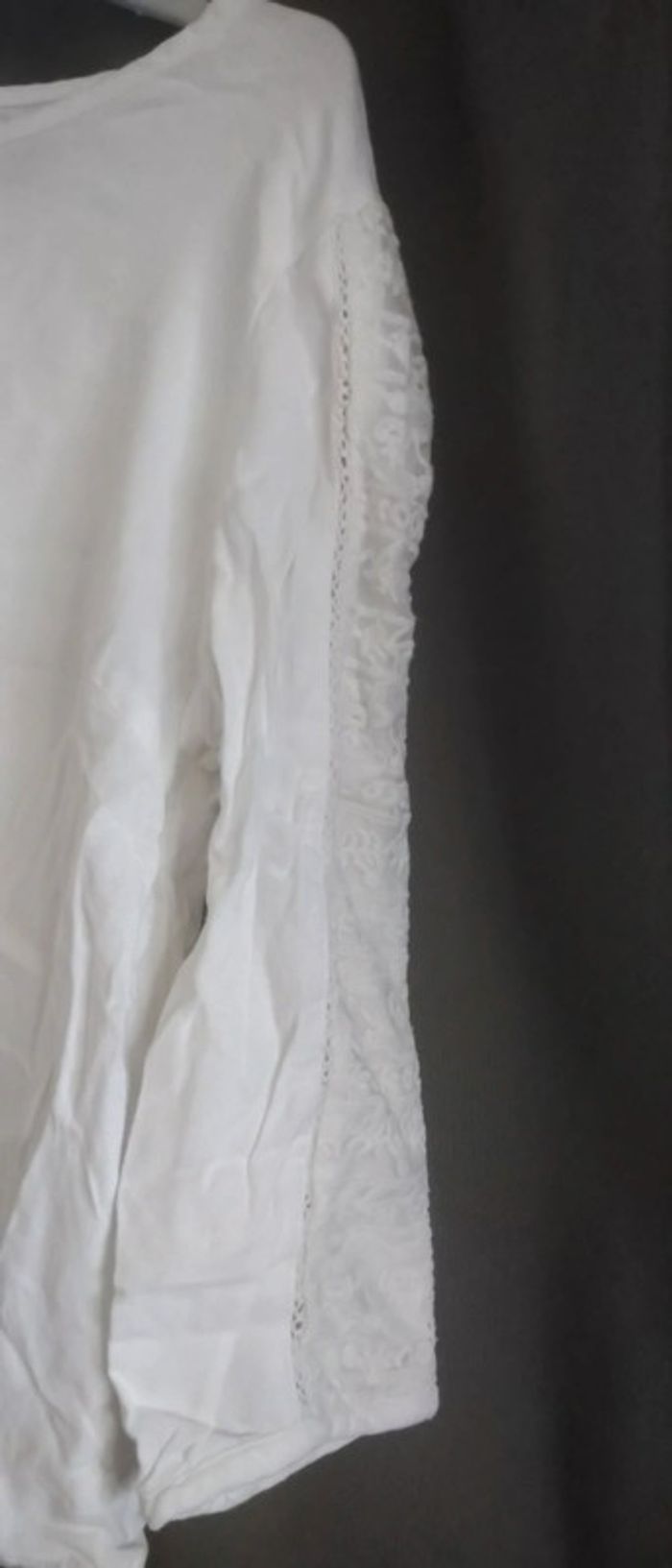 Haut blanc avec dentelle fille 12 ans kiabi - photo numéro 5