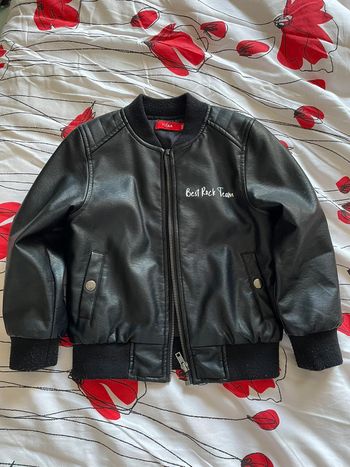 Veste garcon simili cuir