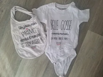 Body et bavoir petit boucan 12-18mois