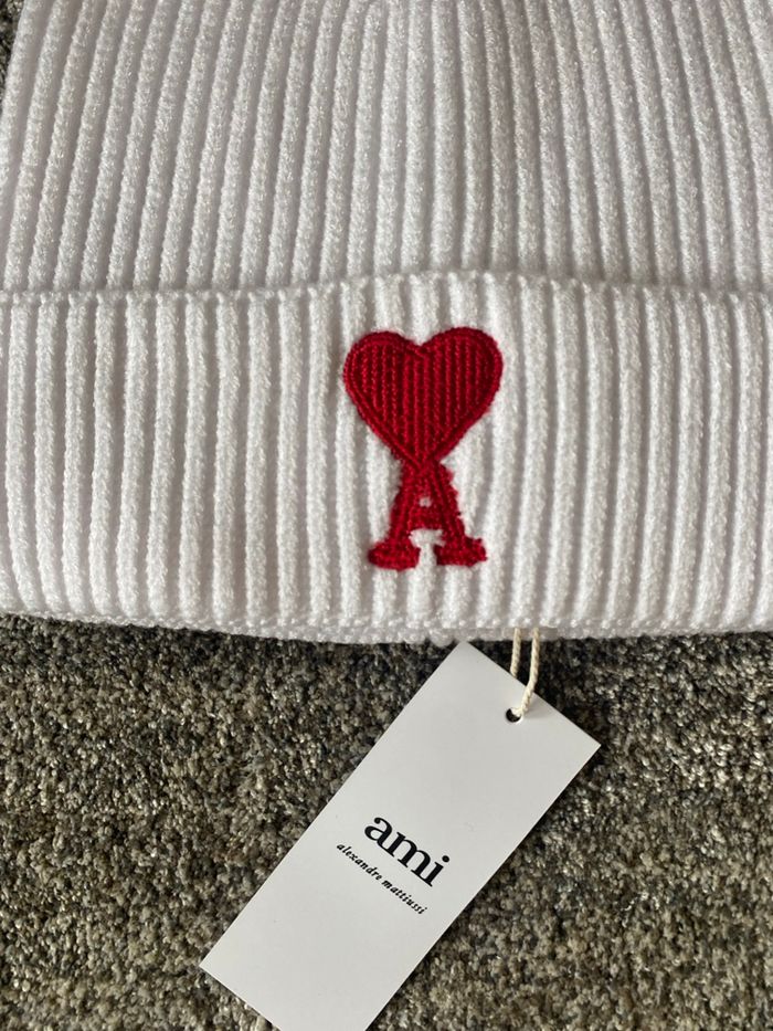 Bonnet AMI Paris Blanc Neuf - photo numéro 2
