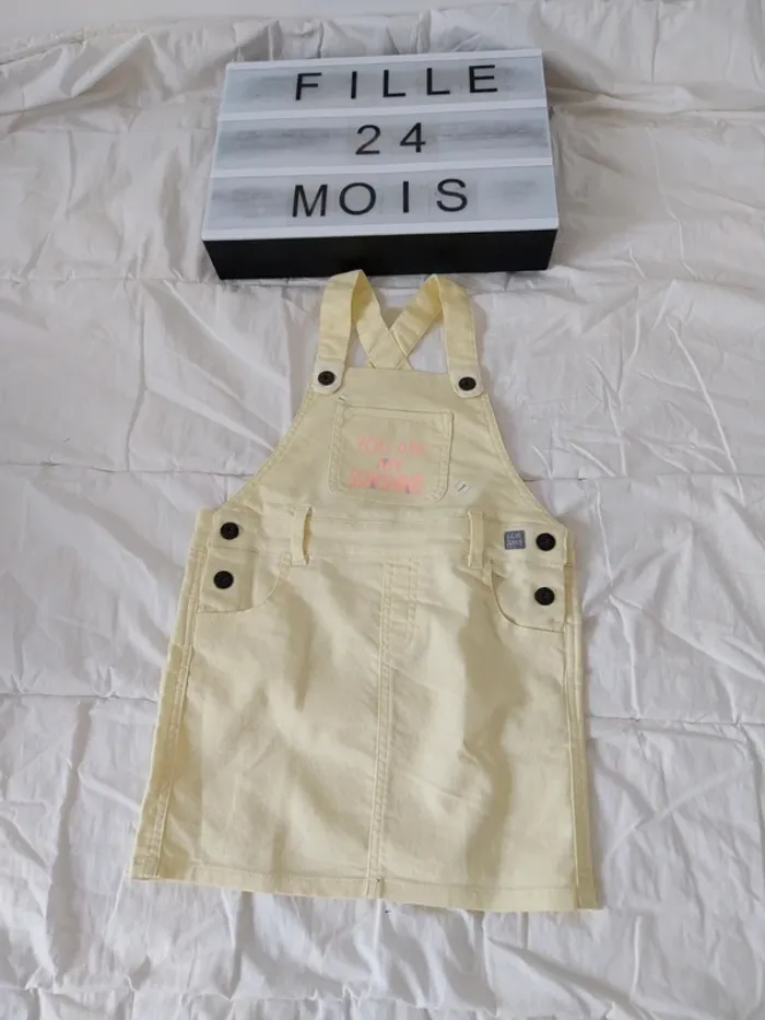 Salopette jupe fille 24 mois Sucre d’orge