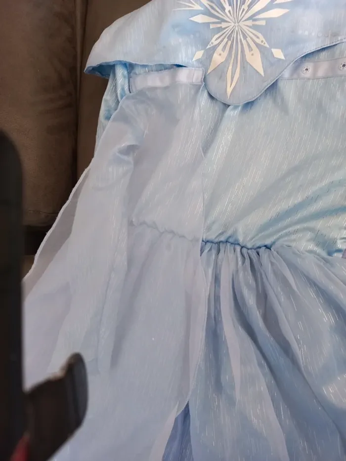Robe déguisement elsa reine des neiges 5/6 ans disney - photo numéro 4