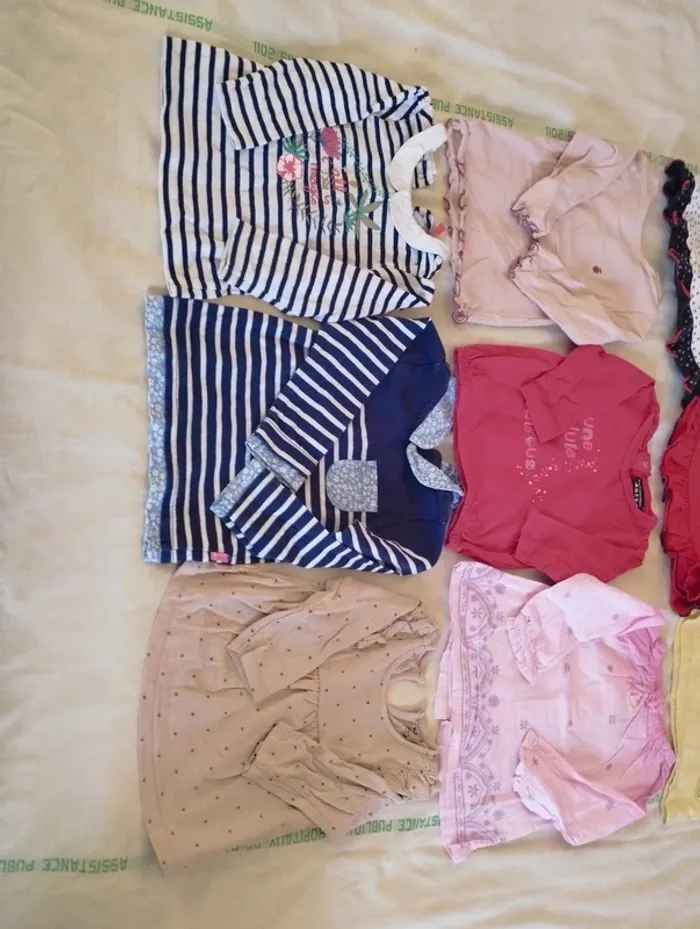 Lot hauts manches longues taille 6 mois fille - photo numéro 2