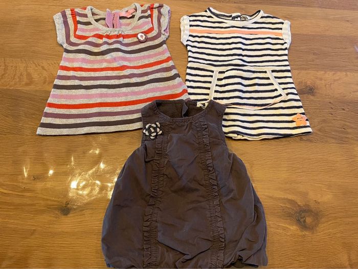 Lot de 3 robes fille 3 mois