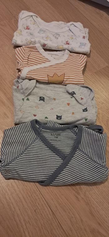 Lot de body manche longue 1 mois