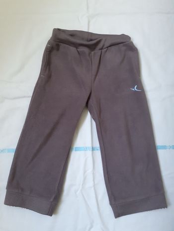 Pantalon jogging marron en polaire