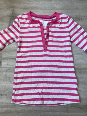 Tee shirt rayures roses