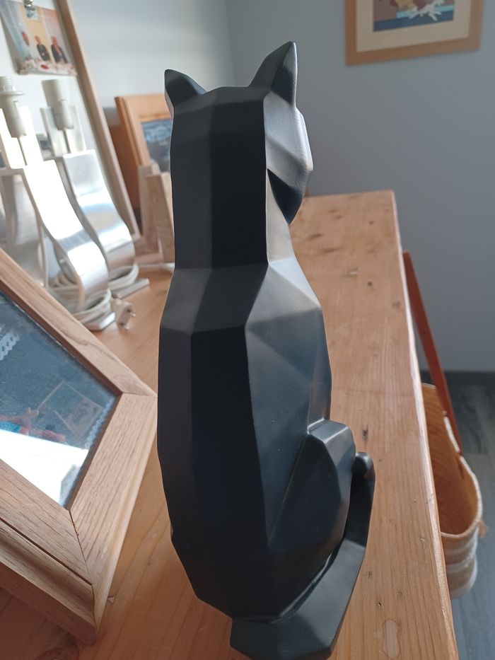 Statue chat noir mat - photo numéro 3