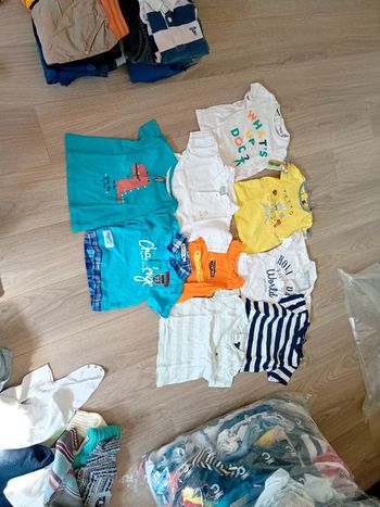 Lot tee shirt manches courtes 12mois