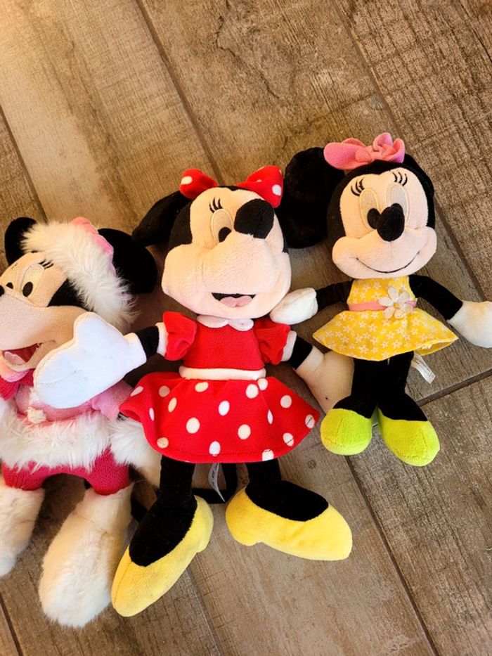 Lot de 3 peluches disney minnie - photo numéro 3