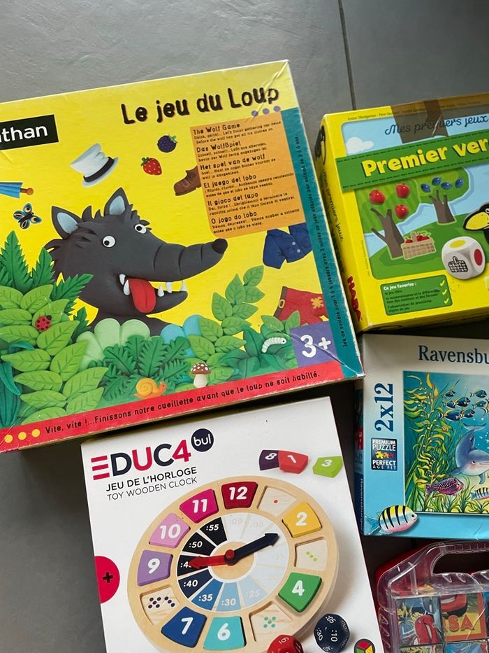 Lot 1: lot de 7 jeux jouet Haba Nathan Puzzle cartes - photo numéro 3