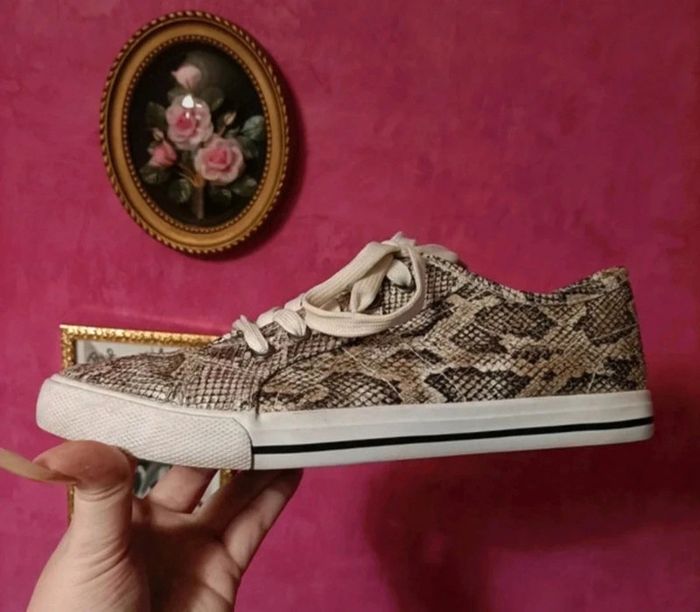 Baskets/sneakers de ville femme motif python Gémo taille 40 - photo numéro 8