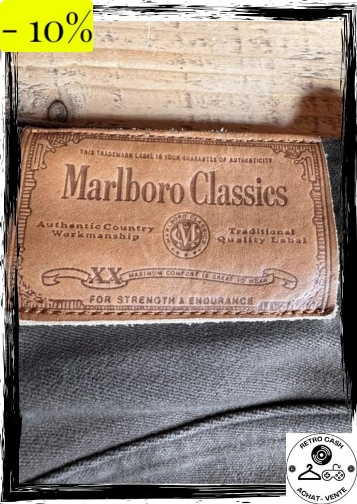 Jean homme marron Marlboro Classics taille W33/L34 - photo numéro 4