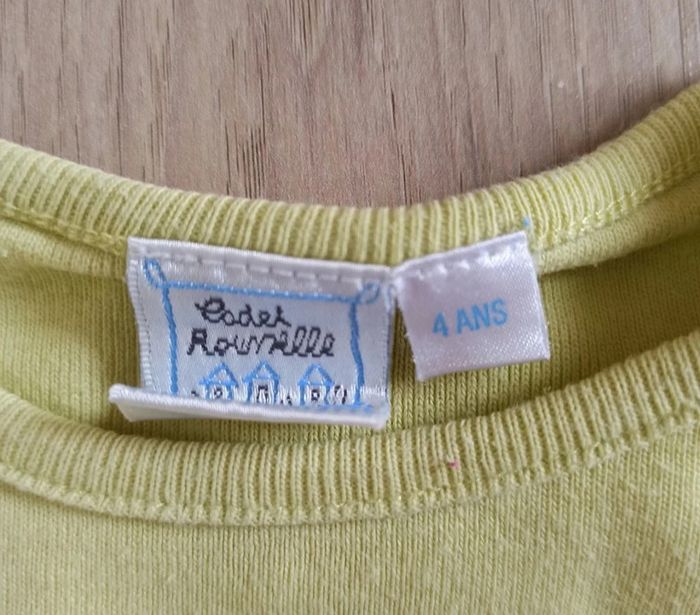 T-shirt vert cadet rousselle 4 ans T-shirt col roulé sergent major Pantalon okidz Vertbaudet 3 ans - photo numéro 3