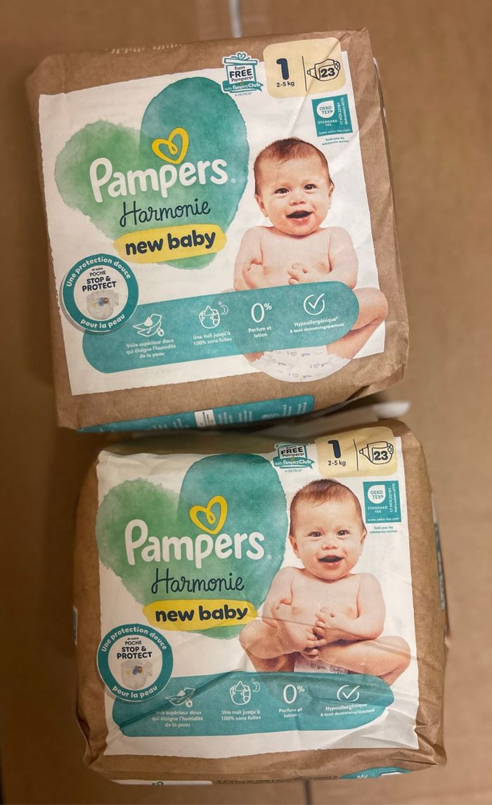 Couche Pampers taille 1 harmonie