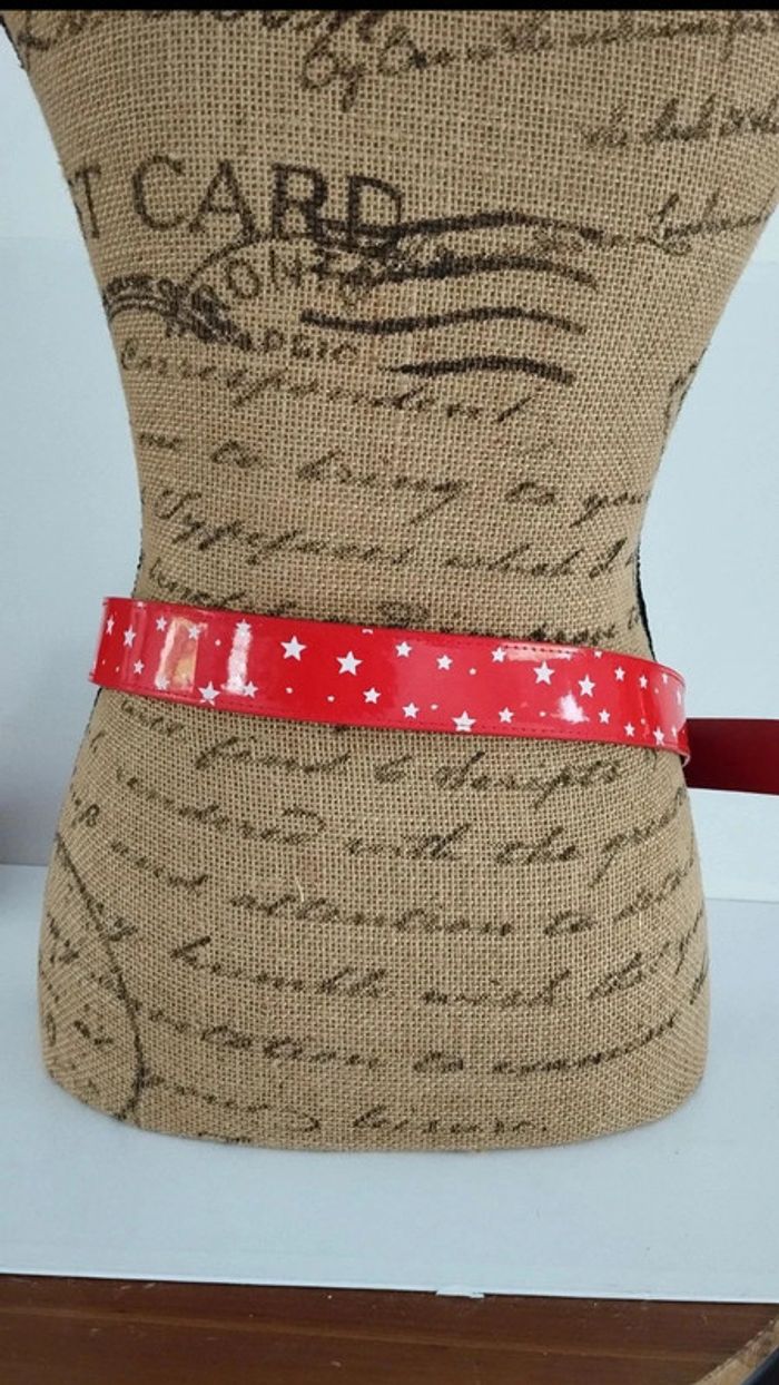 Ceinture rouge étoiles blanche 90 cm - photo numéro 5