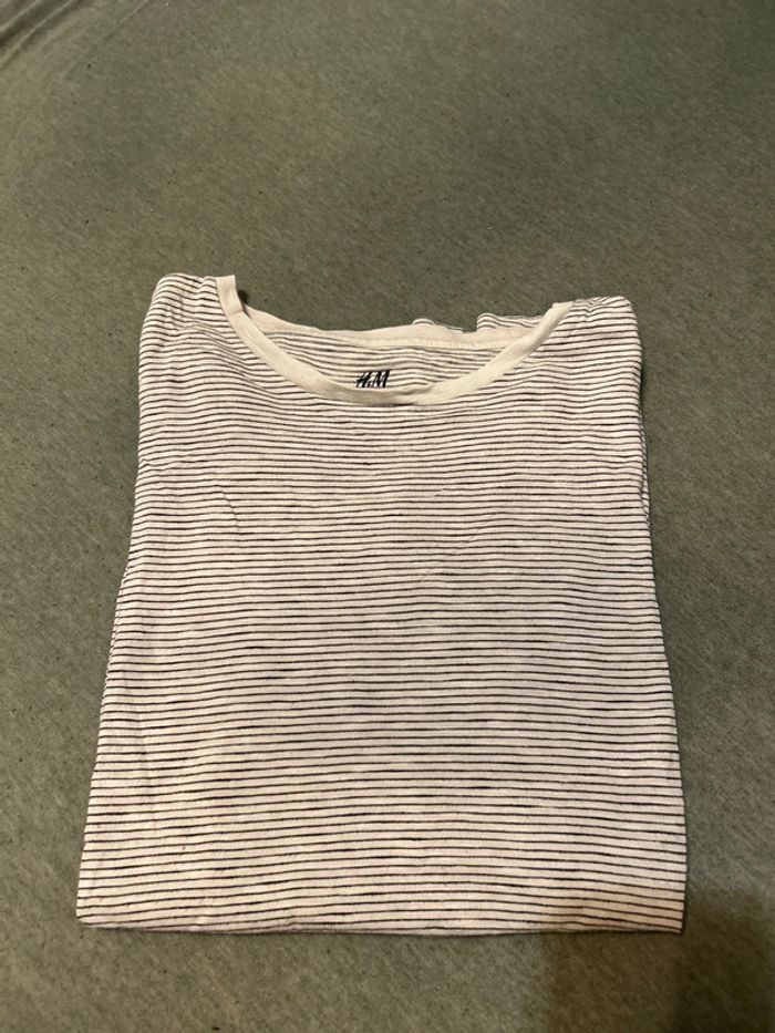TEE short rayé