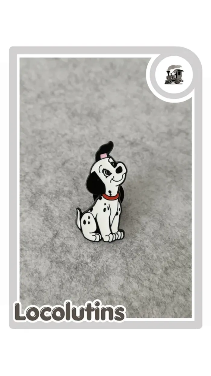 🚂 Pin’s chiot Dalmatien ▪ noir métal
