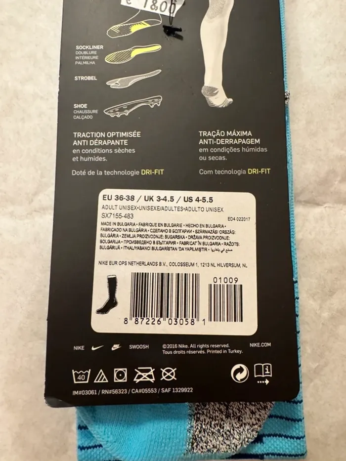 Chaussettes de foot Nike Grip FC Barcelone taille 36/38 authentique neuf - photo numéro 6