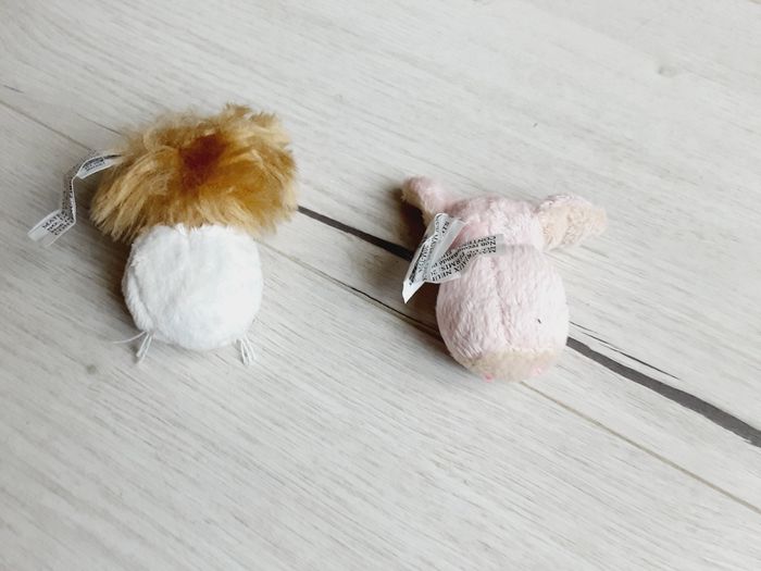 Lot 2 mini peluches cochon 6 cm et lion 7 cm aimantés  magnets Neufs - photo numéro 2