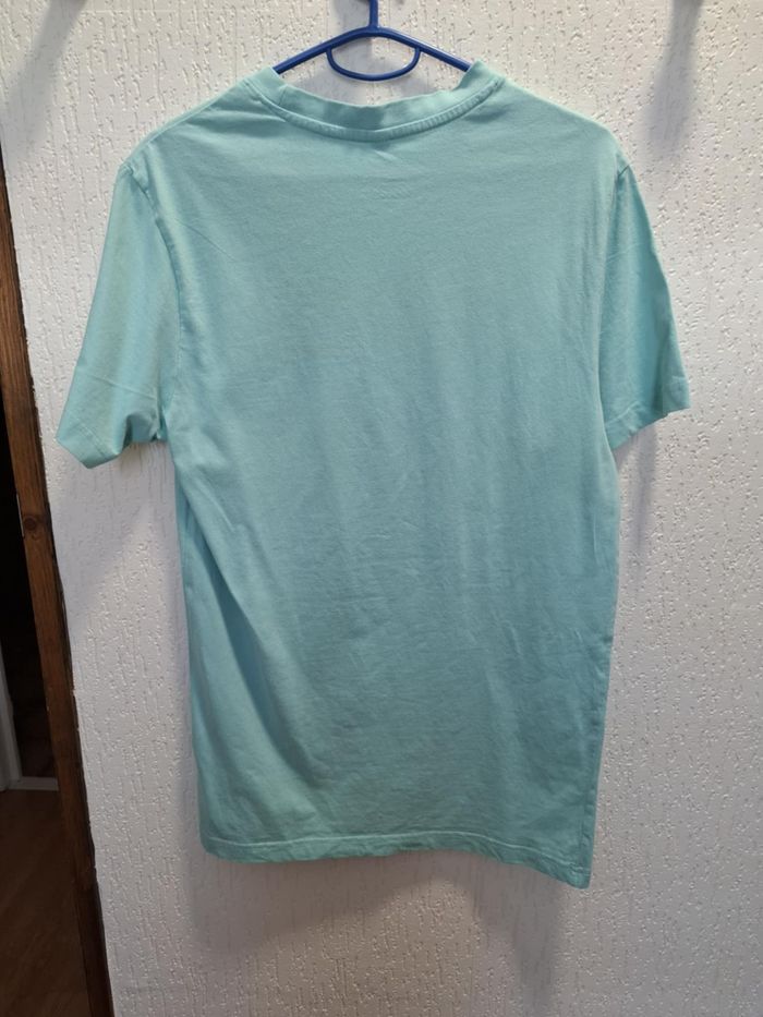 Joli tee-shirt femme Mister Tee S turquoise très bon état - photo numéro 3