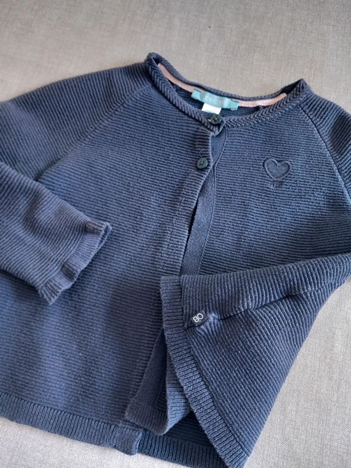 Gilet bleu Obaïbi 23 mois TBE - photo numéro 4