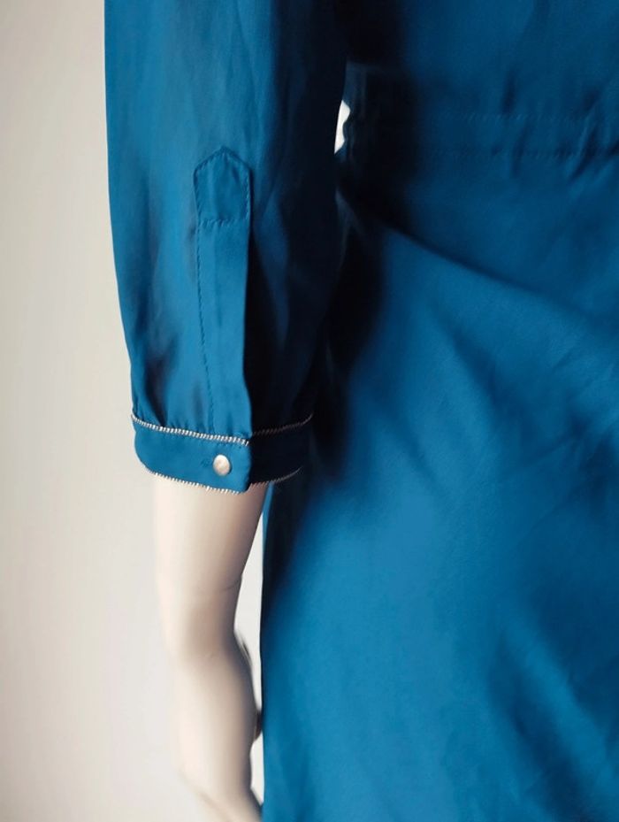 Robe bleue canard avec ceinture H&M taille 40 - photo numéro 4