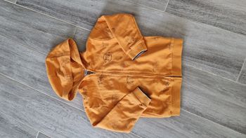 Gilets léger orange, motifs safari, taille 5 ans.