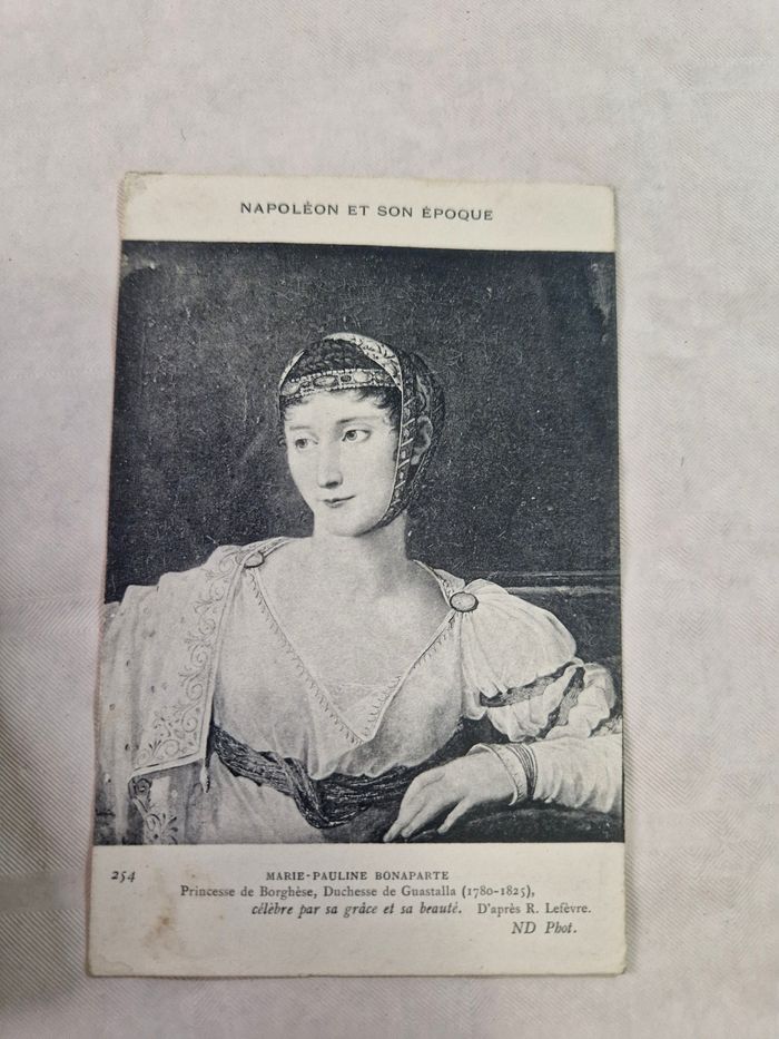 Ancienne carte postale  ,  Napoléon et son époque  , Marie Pauline Bonaparte - photo numéro 2