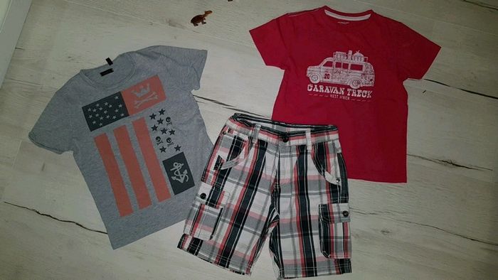 Lot de 3 articles garçon été 6ans ikks vert baudet