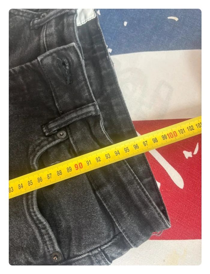 Jeans H&M taille 40 noir chiné regular fit coupe droite - photo numéro 11
